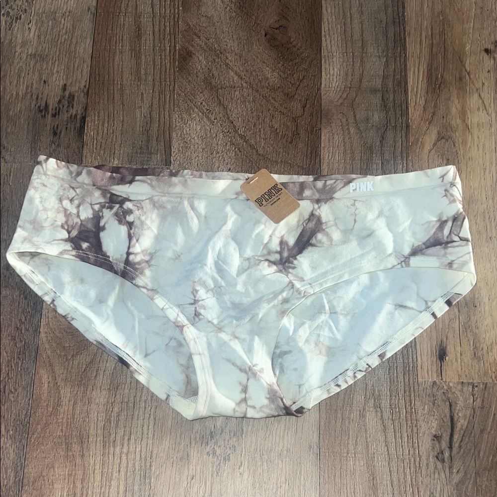 NWT PINK Victoria's Secret tie dyed hipster panties sz L